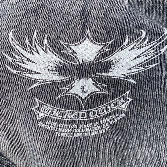 Wicked Quick French Terry Charcoal Crinkle Built For Speed Hoodie - Picture 9 of 13